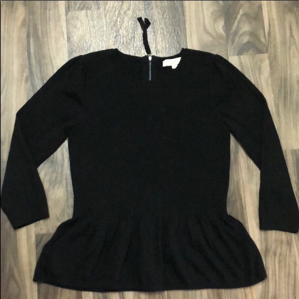 Loft black peplum sweater size Small